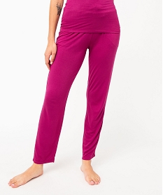 GEMO Pantalon de pyjama fluide femme Violet