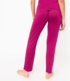 pantalon de pyjama fluide femme violet bas de pyjamaE753001_3