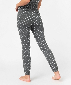 pantalon de pyjama femme en maille fine avec bas resserre grisE753101_3