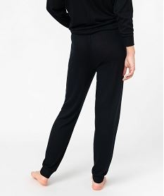 pantalon de pyjama en maille fine femme noir bas de pyjamaE753201_3