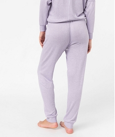 pantalon de pyjama en maille fine femme violet bas de pyjamaE753301_3