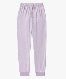 pantalon de pyjama en maille fine femme violet bas de pyjamaE753301_4