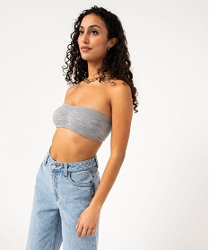 GEMO Soutien-gorge bandeau avec coussinets amovibles gris vif