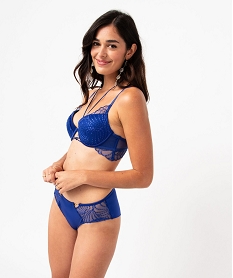 soutien-gorge push-up a armatures en dentelle bleu soutien gorge avec armaturesE754601_3