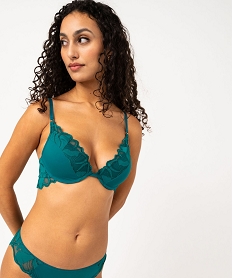 GEMO Soutien-gorge à armatures push-up femme bleu canard