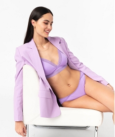 GEMO Soutien-gorge triangle sans armatures avec mousses amovibles Violet