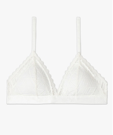 soutien-gorge triangle en dentelle avec mousses amovibles blancE756901_4