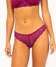 GEMO Culottes en dentelle et tulle femme (lot de 2) rouge vif