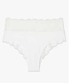 culotte en dentelle et microfibre femme blancE760401_4