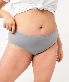 shorty en microfibre et dentelle femme grande taille (lot de 2) gris shortiesE764101_2