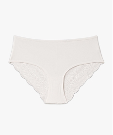 shorty en dentelle et microfibre femme blanc shortiesE764501_4