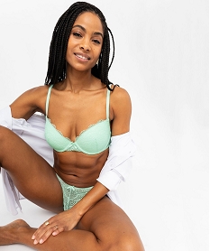 GEMO Soutien-gorge corbeille en dentelle à armatures Vert