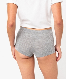 boxer en maille extensible femme gris shortiesE767501_3