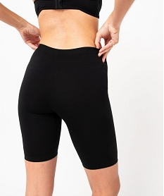 boxer long en microfibre femme noir shortiesE767601_2
