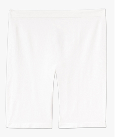 boxer long en microfibre femme blanc shortiesE767801_4