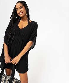 robe de plage avec dos dentelle femme noir vetements de plageE769601_1