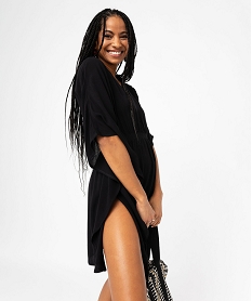 robe de plage avec dos dentelle femme noirE769601_4