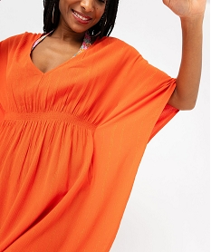 robe de plage avec dos dentelle femme orange vetements de plageE769801_2