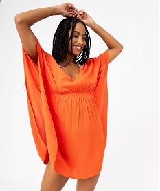 robe de plage avec dos dentelle femme orange vetements de plageE769801_4