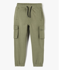 pantalon de sport en maille avec poches a rabat garcon vert pantalonsE770501_1