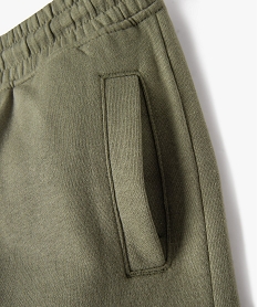 pantalon de sport en maille avec poches a rabat garcon vert pantalonsE770501_2