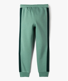 pantalon de jogging avec bandes contrastantes garcon vert pantalonsE770601_3