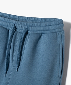pantalon de jogging molletonne avec poches a rabat garcon bleu pantalonsE771201_2