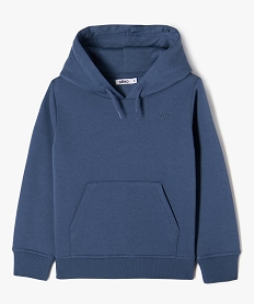 GEMO Sweat à capuche intérieur molletonné garçon bleu standard