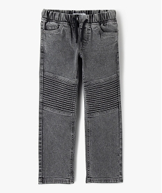 jean regular avec taille elastique garcon gris jeansE774701_1