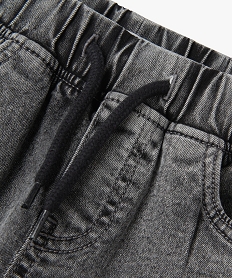 jean regular avec taille elastique garcon gris jeansE774701_2