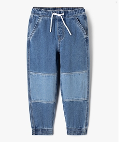 GEMO Jean confortable à taille élastique garçon bleu standard