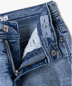 jean skinny extensible avec marques dusure garcon bleuE775501_2