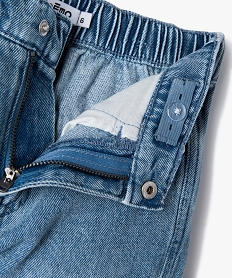 jean cargo delave a taille elastiquee reglable garcon gris jeansE775601_3