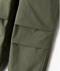 pantalon parachute double a chevilles elastiquees garcon vert pantalonsE775901_2