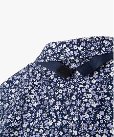 chemise a manches courtes fleurie et noeud papillon amovible garcon bleuE778601_3
