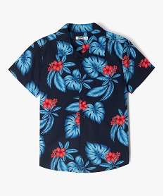 GEMO Chemise manches courtes imprimé tropical garçon navy
