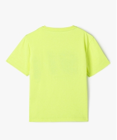 tee-shirt a manches courtes avec inscription en relief garcon vert tee-shirtsE781901_4
