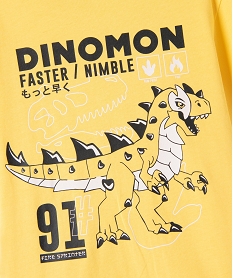 tee-shirt a manches courtes a motifs dinosaures garcon jaune tee-shirtsE782001_2