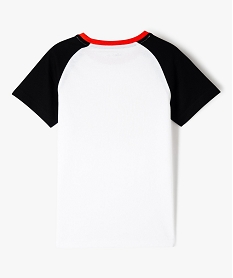 tee-shirt a manches courtes avec motif voiture de course garcon blancE782301_3