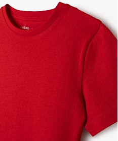 tee-shirt a manches courtes en coton uni garcon rouge tee-shirtsE782401_2