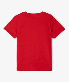 tee-shirt a manches courtes en coton uni garcon rougeE782401_3