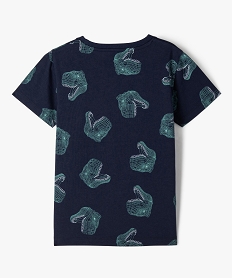 tee-shirt a manches courtes avec motif streetwear garcon bleu tee-shirtsE782801_3