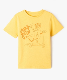 tee-shirt a manches courtes avec motif animalier garcon jauneE783001_1