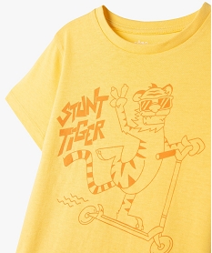 tee-shirt a manches courtes avec motif animalier garcon jauneE783001_2