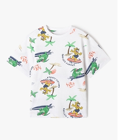 tee-shirt oversize a motif animaux garcon blancE784001_1