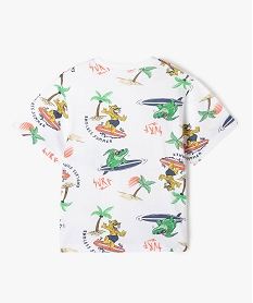 tee-shirt oversize a motif animaux garcon blancE784001_4