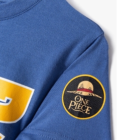 tee-shirt manches courtes imprime luffy garcon - one piece bleuE784501_3