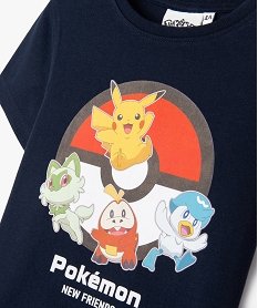 tee-shirt a manches courtes avec motif pikachu garcon - pokemon bleu tee-shirtsE784801_2
