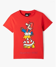 tee-shirt a manches courtes avec motif mario garcon - super mario rouge tee-shirtsE785101_1