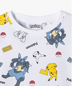tee-shirt a manches courtes avec motifs multicolores garcon - pokemon blanc tee-shirtsE785201_2